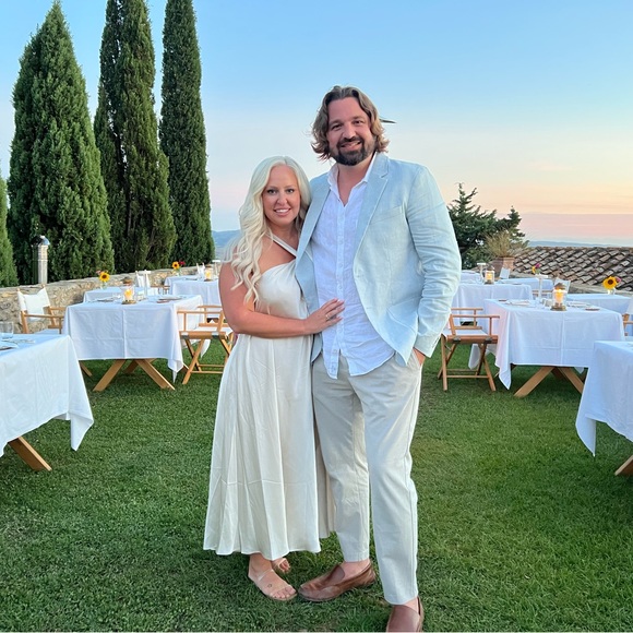 Banana Republic Silk Ivory Dress SIZE L PETITE - Picture 11 of 11